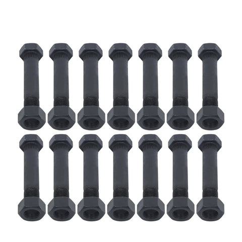Set of bolts from Beefed Up Heavy Duty Double Eye Spring Tandem Trailer Axle Suspension Kit With Equalizers Shackles And Nylon Bushings For 3500 To 5200 Lb Axles Easy Install Replacement Parts