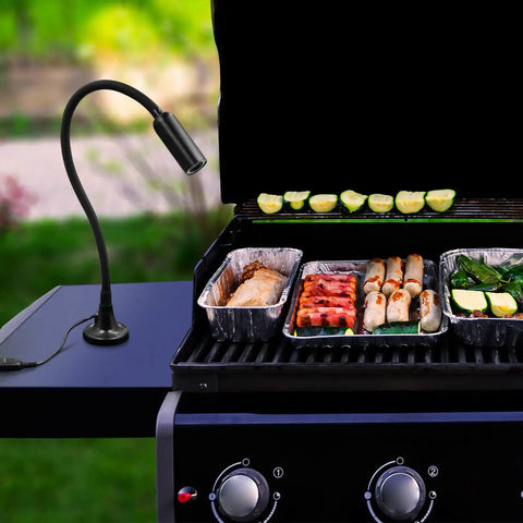 USB Powered Magnetic Flexible LED Work Light With Gooseneck 3W Dimmable Inspection Spotlight Timer Function on grill