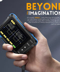 Hand holding Pocket Automotive Oscilloscope And Multimeter With One Button Auto Calibration DSO152 2.8 Inch TFT Kit