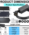 Rugged 7 Way Trailer Wiring Harness With Junction Box For Rv Camper And Utility Trailers 6 Foot Waterproof Replacement Cable diagram with specifications.
