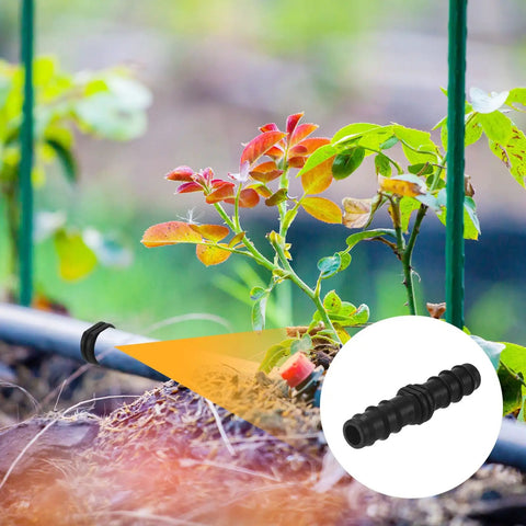 20 Pack Drip Irrigation Barbed Fittings For Three Eighths Inch Tubing Connector in garden setup