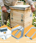 Beehive with 10 Sets Beehive Fasteners With Nuts And Adjustable Buckle Straps Tool Free Quick Release Snap Connectors in use