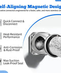 Magnetic Dryer Vent Connector Kit With Snap To Connect Magnetic Coupling No Tools Needed For Quick Disconnect For Lint Cleaning