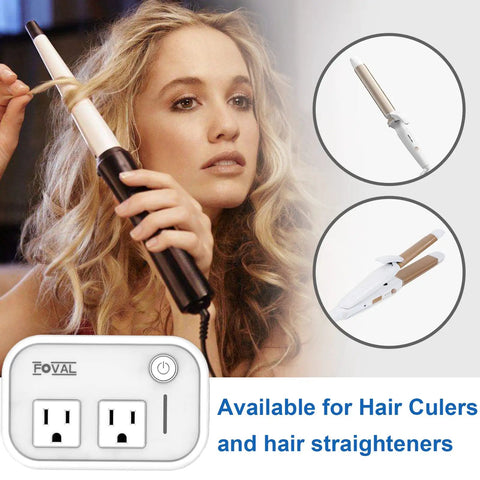 Voltage Converter 220V To 110V Travel Step Down with 4 USB charging ports and universal adapters for hair curlers and straighteners.