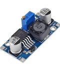 Five Pack Adjustable Buck Converter Module 3 To 40V In, 1.5 To 35V Out DC-DC Step Down Power Supply, Up To 3A, Includes Blue Potentiometer