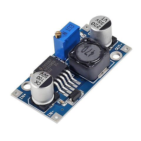 Five Pack Adjustable Buck Converter Module 3 To 40V In, 1.5 To 35V Out DC-DC Step Down Power Supply, Up To 3A, Includes Blue Potentiometer