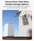 Top Shelf 2K Wireless Outdoor Security Camera Equipped With Badass Solar Power And Massive Battery Reserve Plus 10 Second Pre Recording For Legit Motion Triggers And Slick Night Vision Clarity with solar panel and storage unit