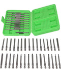 Check Out This Epic 50 Piece Extra Long Reach Screwdriver Bit Set That Nails Deep Recess Jobs In HVAC Auto And Electrical Repair While Handling High Torque Without Bending For Serious Impact Driver Pros. 50pc steel bits in green case