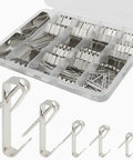 136 Pcs Picture Hangers Kit With 5 Size Hooks 10Lb 20Lb 30Lb 50Lb 100Lb Nails And Handy Storage Case For Drywall And Wooden Walls All In One Heavy Duty Metal Hanger Set For Framed Art Photos And Gallery Walls.