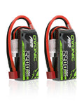 2S 2200mAh LiPo Battery With Dean Style T Connector For RC Planes Choppers And Quadcopters FPV Racing Drones 35C Continuous 70C Burst High Discharge Pack Includes 2 Pack