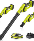 Cordless 21V Mini Leaf Blower With Battery And Fast Charger Lightweight 130 CFM 200 MPH Portable Blower components shown