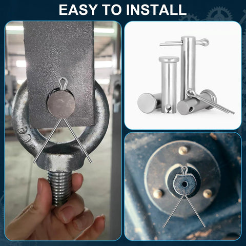 180 Piece Premium 304 Stainless Steel Cotter Pin Set With Six Size Assortment Heavy Duty Pins for automotive machinery installation