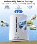 White base station of Solar Wireless Outdoor Security Camera Kit For Home, 4MP System With Local 64GB Storage Expandable To 512GB, No Monthly Fee