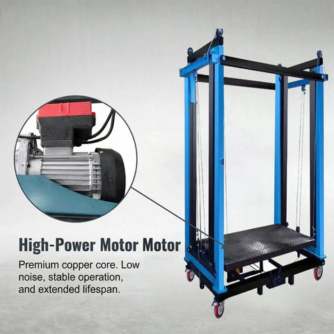 Heavy Hitter Electric Scaffolding Lift With Smooth Remote Control And Pro Level Foldable Mobile Work Platform Built Like A Beast On Steel Frame With Rolling 360 Casters Plus Locking Stabilizers For No Fuss Height Changes Up To 13 Feet