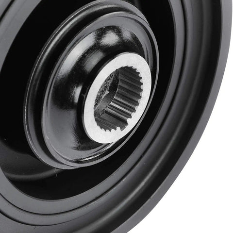 Close-up of Honda CR-V Bolt-On Harmonic Balancer Crankshaft Pulley Fits 1997-2001 2.0L L4 Engine Direct Bolt-On Replacement With OE-Style Specs