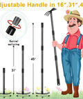 Two In One Garden Hoe And Cultivator With 45 Inch Long Handle Built To Last Heavy Duty Standing Hoe Tiller for Weeding Planting.
