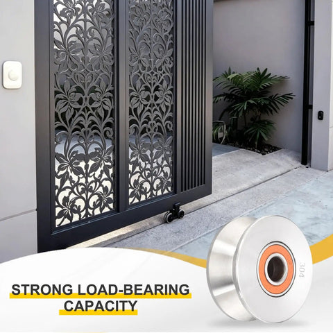 Built Tough V Groove Pulley Wheel Crafted From 304 Stainless Steel With 10mm Bore And 68mm Outer Diameter Featuring 9.5mm Width for sliding gates.