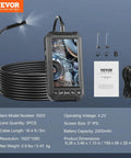 Pro Grade Endoscope Camera With Light Featuring Triple Lens For Clear Real World Inspection, 5 Inch Screen 1080P, 8 Plus 2 LED Lights With Adjustable Brightness, IP67 Waterproof Snake Camera For Automotive And Plumbing, 16.4 Foot Cable And 32GB Card. handheld 5-inch IPS screen, 16.4 ft cable, and accessories