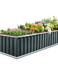 Galvanized Raised Garden Bed With Two Easy Installation Options For DIY Enthusiasts, Measures 101 By 36 By 18 Inches, Heightened Planter Box