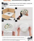 Installation diagram for 27.5 Inch LED Ring Chandelier Modern One Ring Pendant Light For Dining Room Kitchen Foyer 3000K