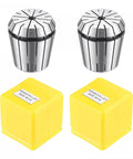 ER40 Spring Collet Set For Quarter-Inch Shank CNC Milling Lathe Engraving Machines with yellow storage boxes