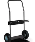 Oxygen And Acetylene Cylinder Cart For Two 12 Inch Tanks Black Portable Gas Bottle Carrier Weld Shop Must Have Heavy Duty Steel Cart