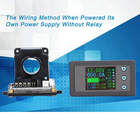 Voltage Meter With Auto Identification And Bidirectional Current Detection, Vivid Color LCD Screen, display and component