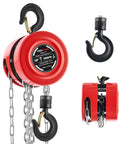 Beefy Heavy Duty Hand Chain Hoist 1 Ton Lift 10 Ft Manual Lever Hoist With G80 Load Chain Galvanized Chain For Construction Warehouse Automotive Factory Work Sites