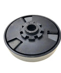 Go Kart Clutch Centrifugal Workhorse with Five Eighth Inch Bore and Ten Tooth Sprocket for 40 41 420 Chain, top view