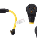 Heavy Duty NEMA 6-50P To Dual 6-50R Y Splitter Cable 6 AWG STW 3 Feet 240V 50 Amp Power Cord Adapter For Welder Go To EV Charger Dryer RV