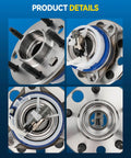 Close-up of front wheel bearing hub assembly w/ ABS, 5-lug for Buick LeSabre 1991-1999, Cadillac DeVille 1992-1996, Oldsmobile 88 1992-1999