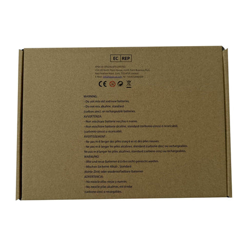 Brown cardboard packaging of Wireless Wi Fi Video Doorbell Camera With Night Vision And Two Way Audio, product warnings visible.