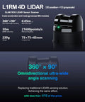 4D Lidar Sensor With 360 Degree Scanning And 30 Meter Range Built In IMU With 3 Axis Accelerometer And Gyro 250 Hz Push Frequency