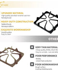 Comparison of 4 Pack Stove Grates Replacement 8.8 x 8.3 Inches Porcelain Enamel Cast Iron vs. standard burner grate