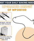 2600W 240V Oven Bake Element Replacement For Whirlpool Ovens Easy Install Durable Build Fits WP308180 heating element