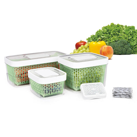 GreenSaver Activated Carbon Filter Refills for Produce Keepers and Crisper Inserts 4 Pack Ethylene Gas Absorbing Filters That Slow Ripening and Keep Fruits and Veggies Fresh Longer
