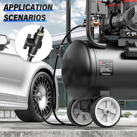 Air compressor with 6mm OD Ball Valve Air Flow Control Valve Push To Connect Fitting BVU6 Pack Of 3 for pneumatic lines in use