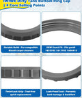 Dirty Tank Bottom Ring Cap Replacement For Bissell ProHeat 2X Revolution Carpet Cleaners Fits 1633782 And 1617702 Upgraded Plastic 1 Pack No Fuss Install Secure Seal Durable Build Budget Friendly, gray plastic ring cap