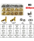 Pro Grade Brass Copper PCB Standoff Hex Spacer Kit For Electronics DIY M2 M2.5 M3 M4 Sizes With Nuts Washers Pillars Screws 680 Piece Set Built For Makers And Tinkerers, M3 parts sorted in organizer