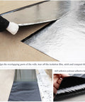 Heavy Duty Asphalt Roof Repair Tape For Sneaky Leaks And Narrow Cracks Waterproof Aluminum Flashing Roll being applied to roofing.