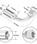 quarter inch JIC hydraulic fittings with dimensions