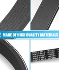 Close-up of Heavy Duty Remax Serpentine Drive Belt Fits Honda Element 2003-2011 L4 2.4L Engine with 7PK1763 EPDM material.