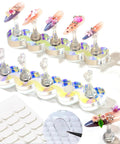 Pro Grade Magnetic Nail Stand For Press Ons With Thick Base And Taller Pegs Anti Tip Acrylic Nail Holder With Reusable Adhesive Tape