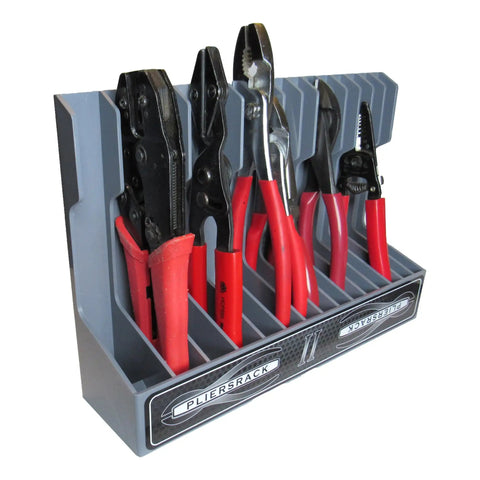 15 Pliers Rack Organizer For Pegboard And Toolbox, Durable ABS Plastic Holder With Tilt Back Design, holding various pliers