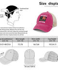 Pink adjustable trucker hat for men with anti sweat band dope lightweight athletic cap breathable mesh back size chart