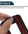 Close-up of Mitsubishi Outlander Gear Shift Knob Button Cover Carbon Fiber Black showing smooth edges and adhesive for easy fit.