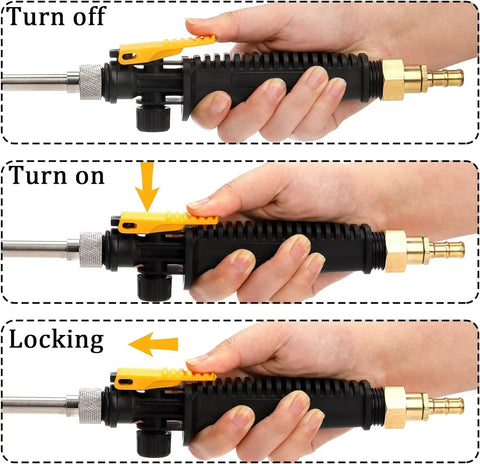 Beefed Up 28 Inch Stainless Sprayer Wand With Brass Barbs For One Quarter And Three Eighth Inch Hoses Universal Sprayer Replacement With Shutoff Valve demonstration.