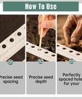 Seed Spacers Planting Tool Garden Seed Planter Ruler With 2 Wooden Stakes Ideal For Seedlings Gardeners And Garden Planning