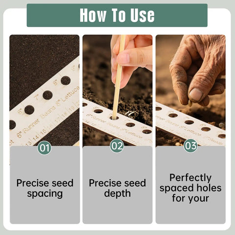 seed & plant spacing ruler Seed Spacers Planting Tool