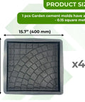 Top view of DIY Concrete Patio Paver Molds Large Cobblestone Pathmaker Mold, showing 40x40 cm reusable plastic form for walkways.